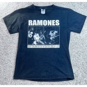 Ramones Live 2004 Tour Vintage  T Shirt Black Concert Mens Small